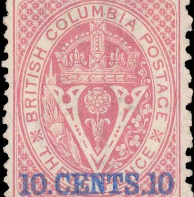British_Columbia_1869_10c_Genuine
