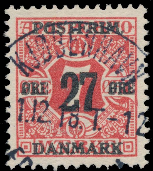 Denmark_1918_7_Provisional_Genuine