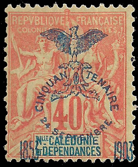 New_Caledonia_1903_40c_Genuine