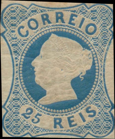 Portugal_1853_MariaII_25reis_Genuine