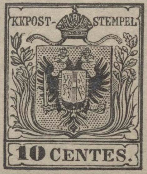 Lombardy-and-Venetia_1850_Coat-of-Arms_10c_Genuine_Type-III