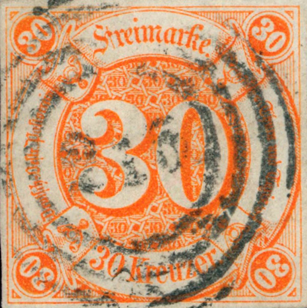 Thurn_und_Taxis_1859_Mi25_30Kr_Genuine