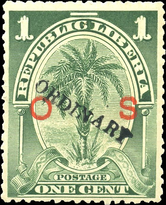 Liberia_1901_Palm_1c_Ordinary_OS_Genuine