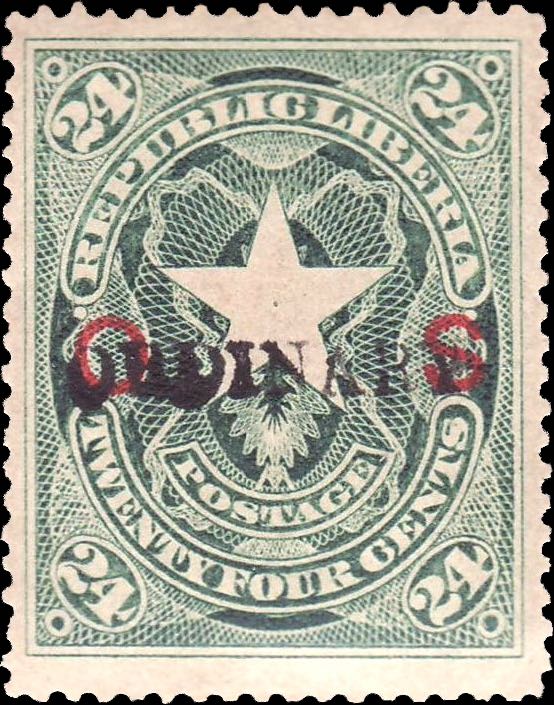Liberia_1901_Star_24c_Ordinary_OS_Genuine