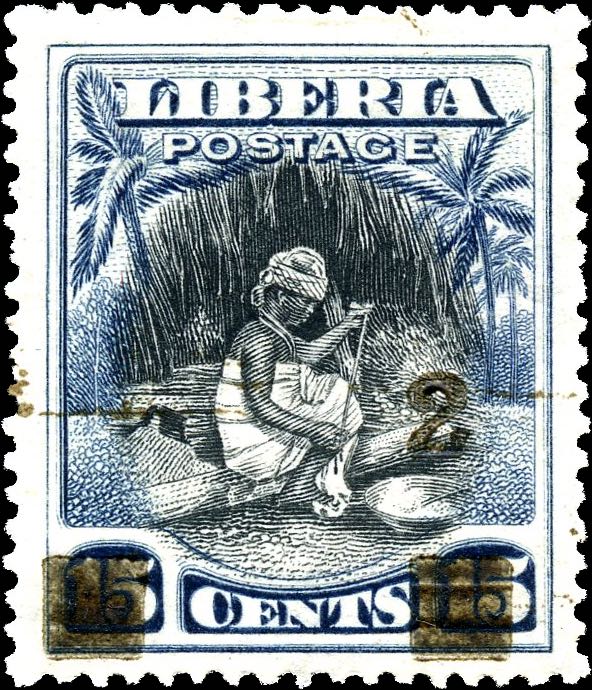 Liberia_1915-16_Provisional_2c-on-15c_Genuine