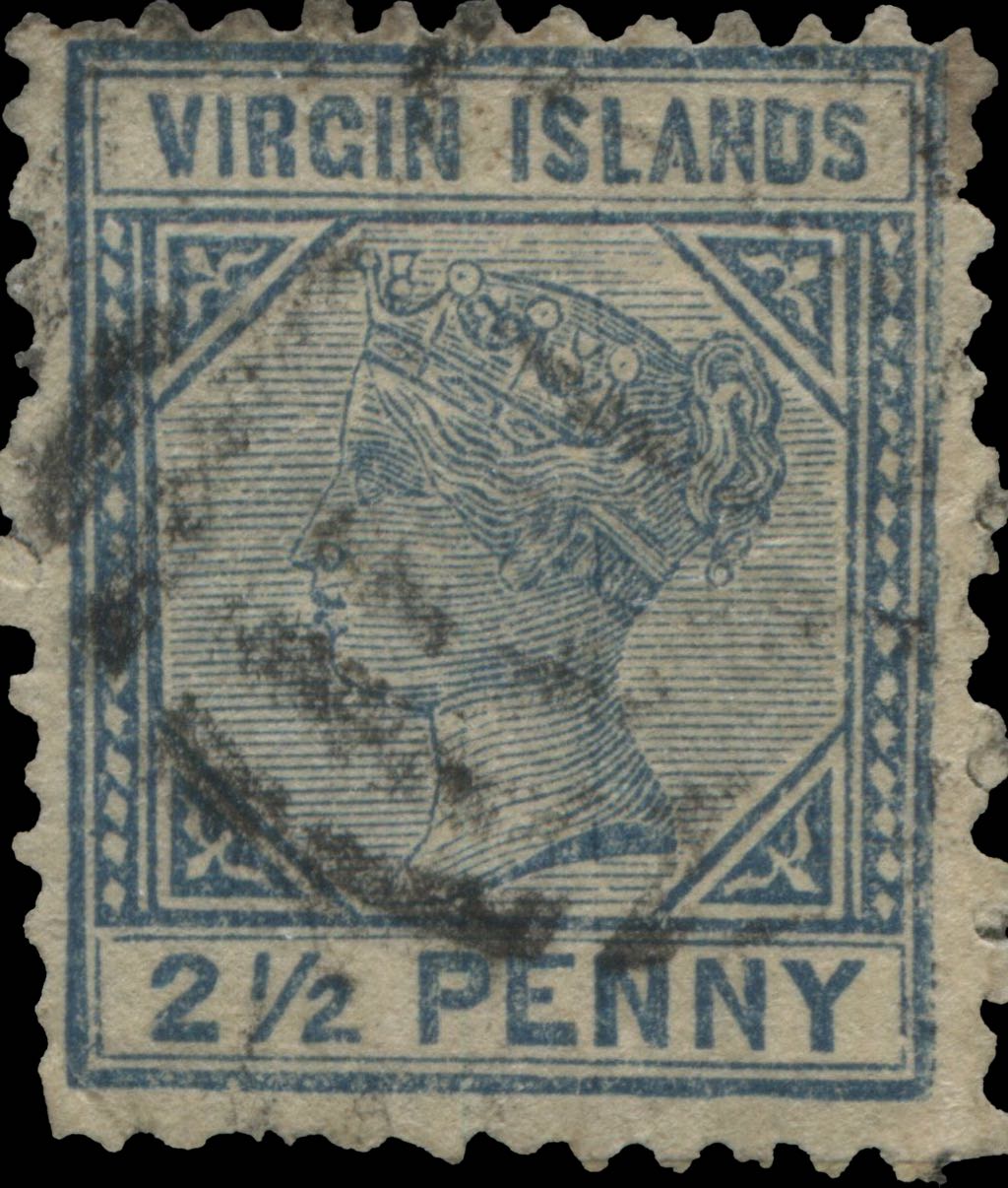 Virgin_Islands_1884_QV_2.5p_Forgery