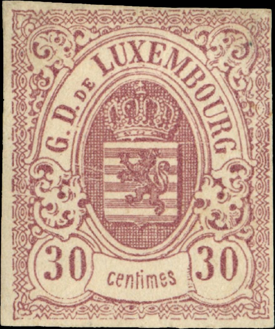 Luxembourg_1859_30c_Genuine