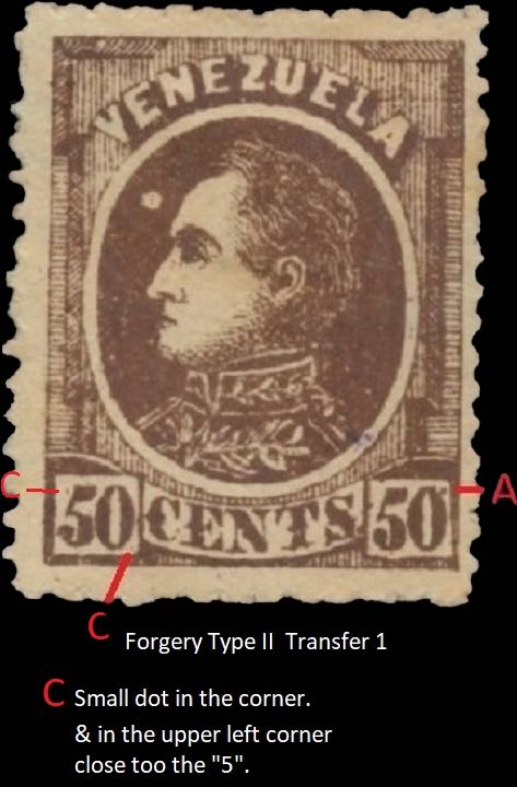 Venezuela_1880_Bolivar_50c_Transfer1-Forgery_type2