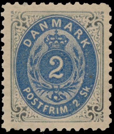 Forgeries of Danish stamps. Bicolored. | Stampforgeries of the World