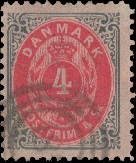 Forgeries of Danish stamps. Bicolored. | Stampforgeries of the World