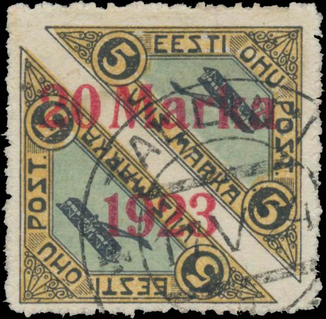 Estonia_1920-1923_Airmail_20m_Genuine