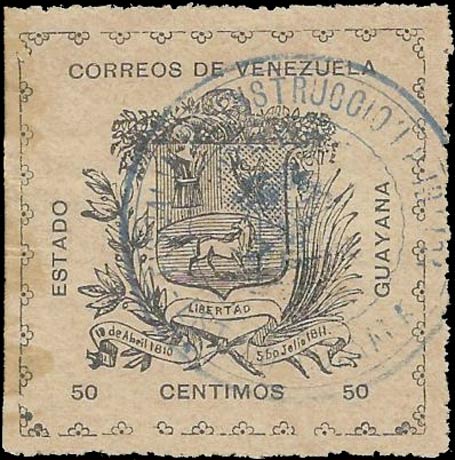 Venezuela_1903_Guayana-and-Maturin_50c_Forgery