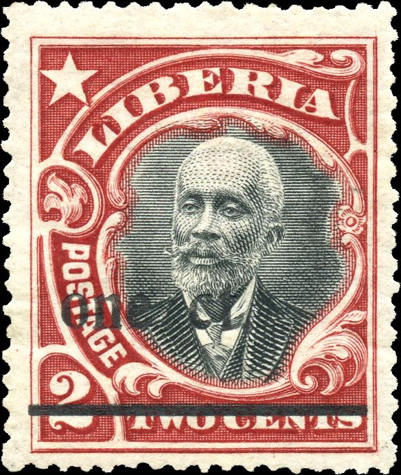 Liberia_1916_Provisional_1c-on-2c_Genuine