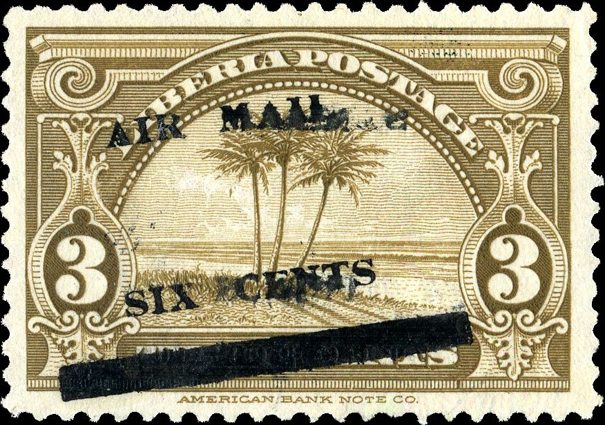 Liberia_1939_Airmail_6c-on-3c_Genuine