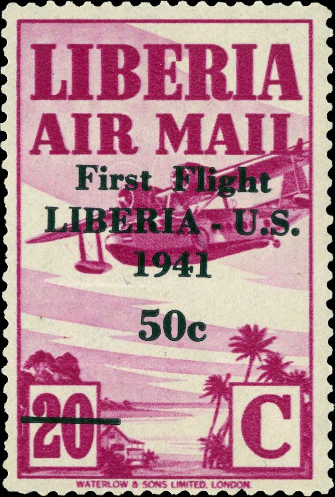 Liberia_1941_First_Flight_20c_Genuine